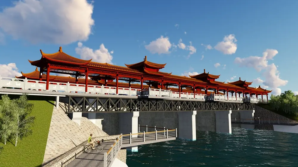 伊犁昭蘇縣大洪納海河景觀工程